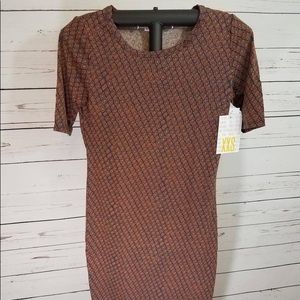 NEW WT LulaRoe Julia ~ XXS ~PURPLE/PLUM Background